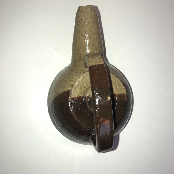 Brown Small Decorative Tea Pot Pottery Ceramic Art - Picture 5 of 8